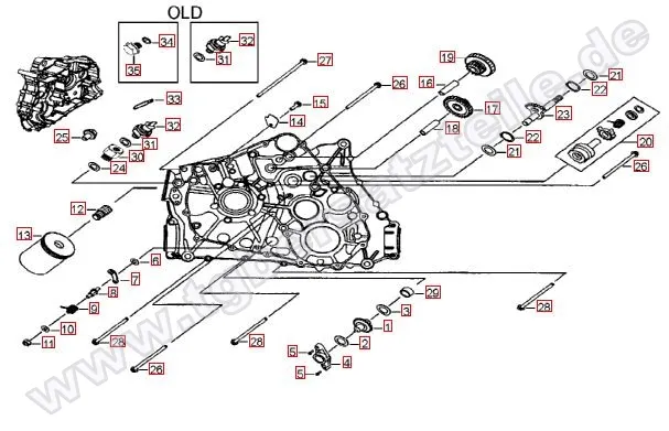 Motorgehäuse links (1) Motorgehäuse links (1)