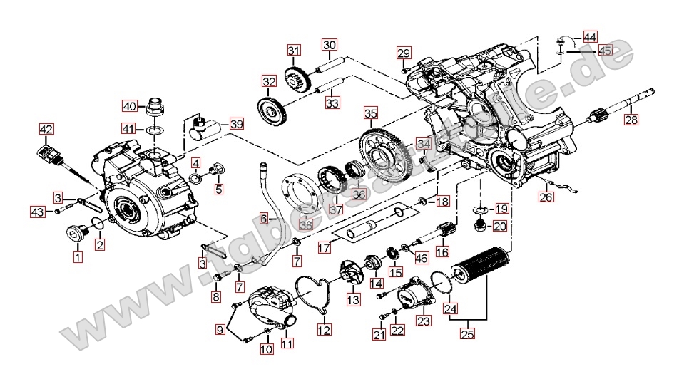 Motorgehäuse rechts