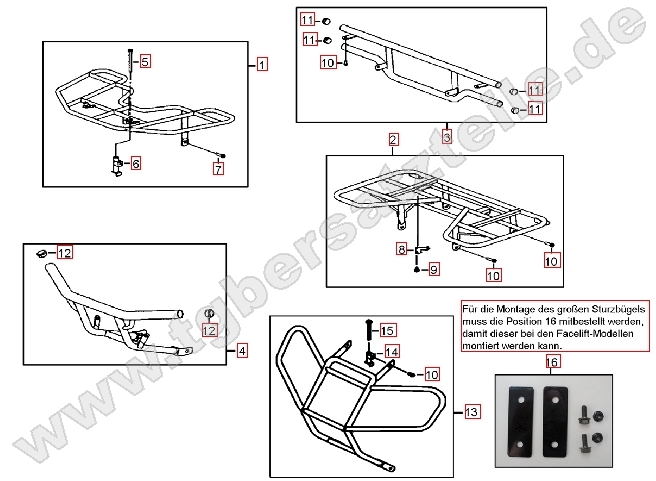 Gepäckträger vo. und hi.