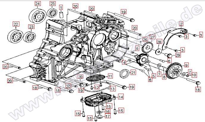 Motorgehäuse rechts