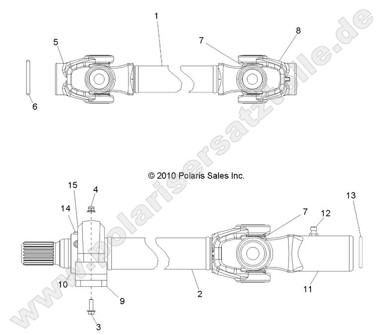 DRIVE TRAIN, FRONT PROP SHAFT