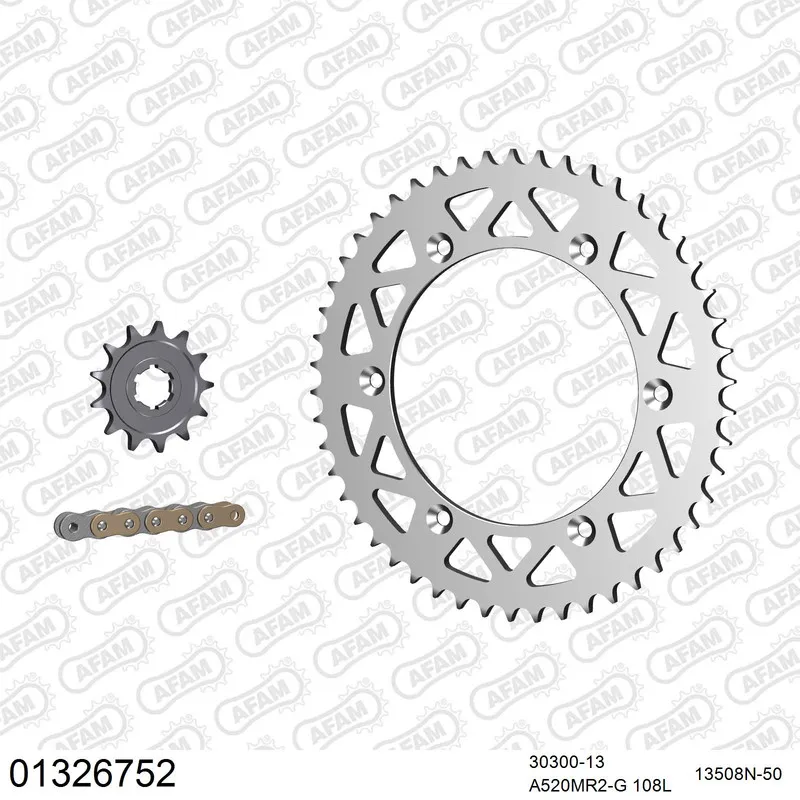 01326752 AFAM Kettensatz Aluminium 520 MR2-G 13x50 - Yamaha IT 250 1981 - 01326752