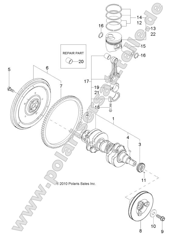 Engine, Crankshaft and Piston