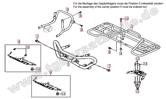 Stoßstange vorne-Gepäckträger hinten Stoßstange vorne-Gepäckträger hinten