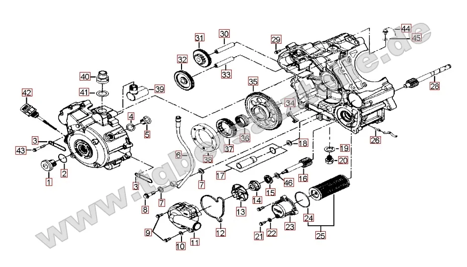 Motorgehäuse rechts Motorgehäuse rechts