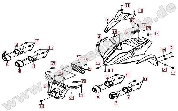 Frontverkleidung-Tankabdeckung