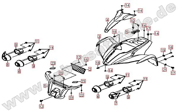 Frontverkleidung-Tankabdeckung