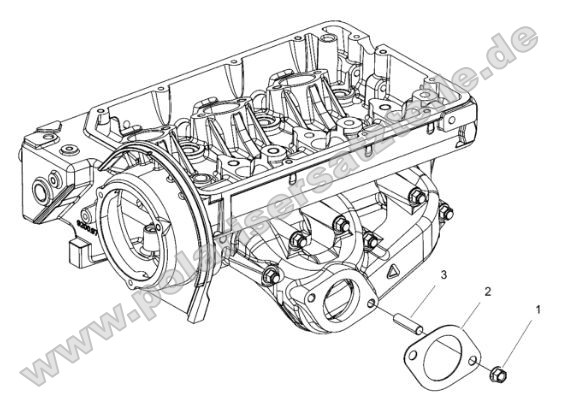 Engine, Exhaust Mounting Stud and Gasket