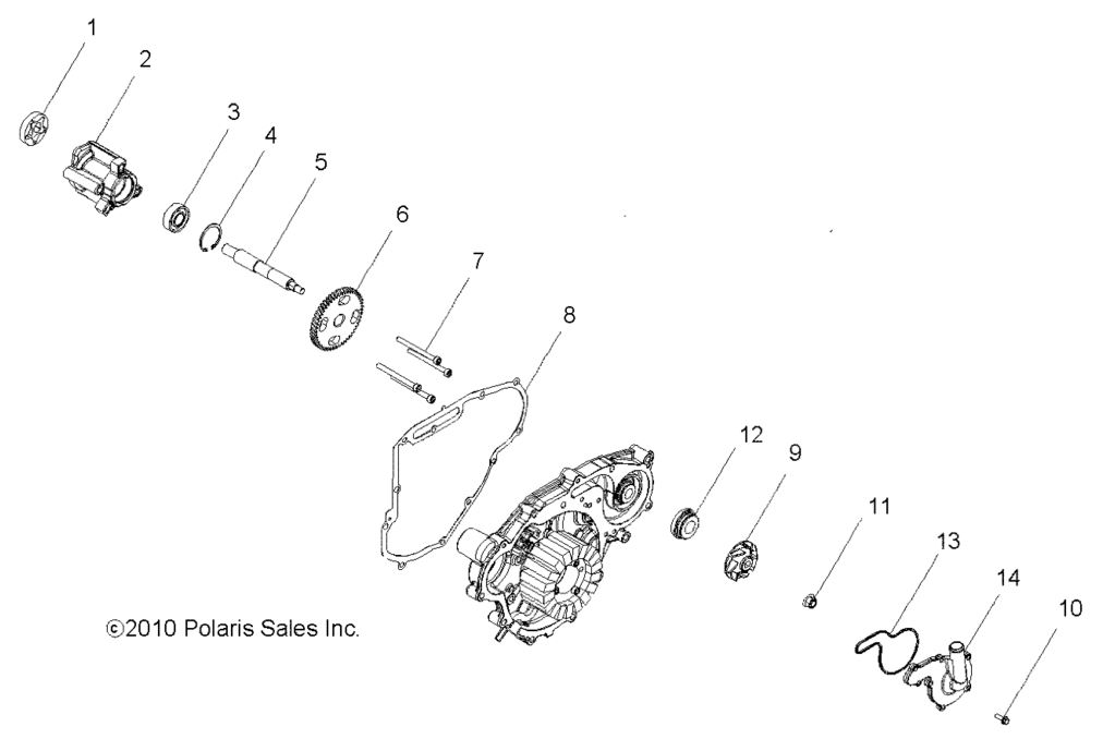Engine, Oil Pump and Water Pump