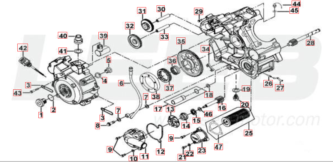Motorgehäuse rechts