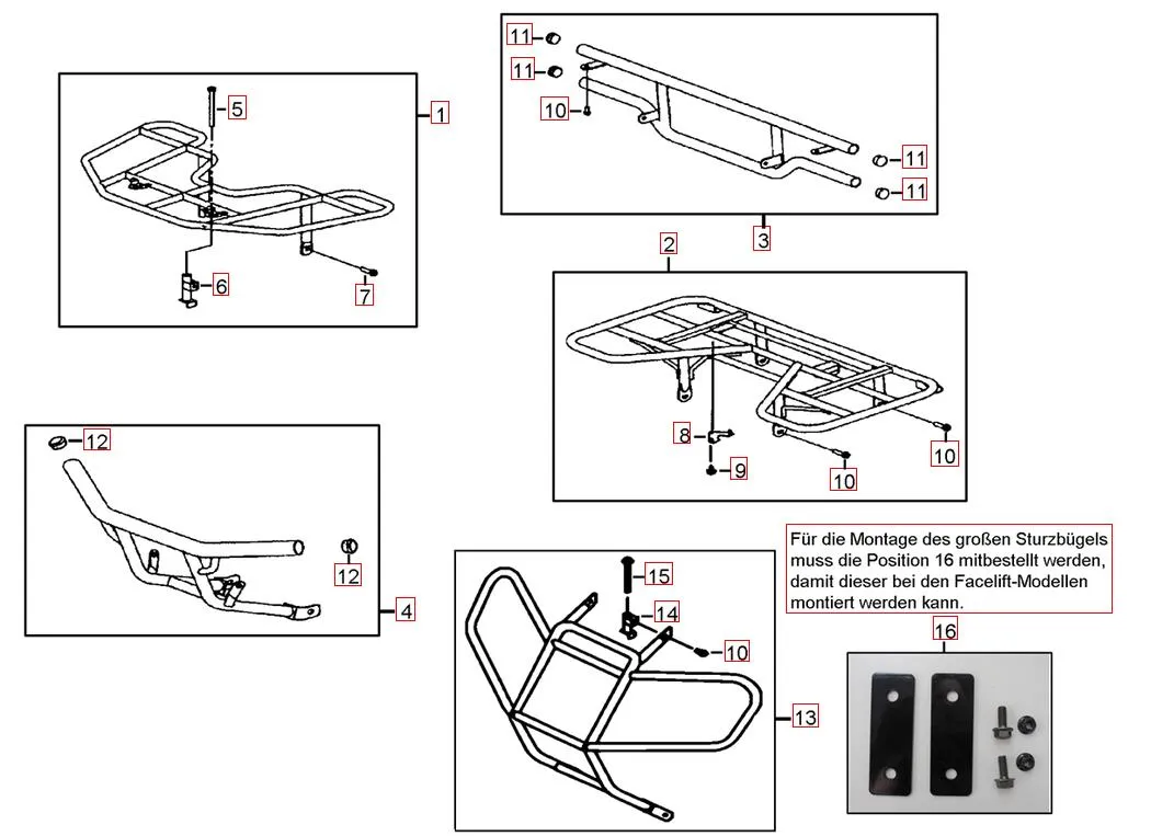 Gepäckträger vo. und hi.