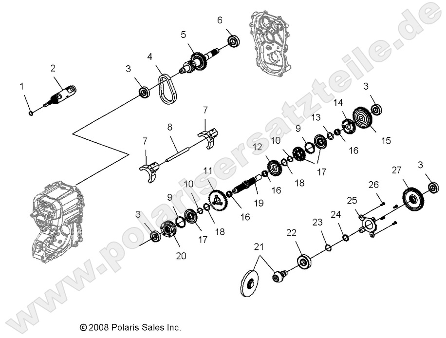 DRIVE TRAIN, MAIN GEARCASE INTERNAL DRIVE TRAIN, MAIN GEARCASE INTERNAL