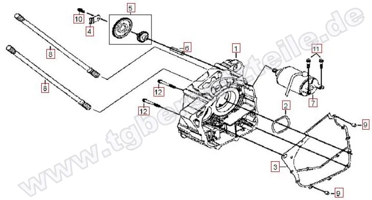 Motorgehäuse rechts