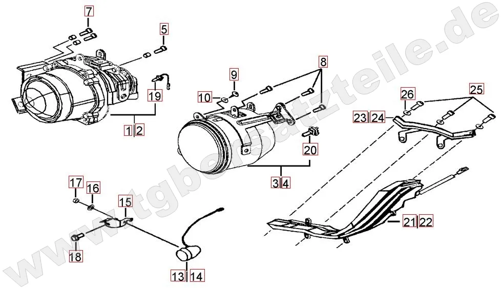 Scheinwerfer - Blinker vorne Scheinwerfer - Blinker vorne