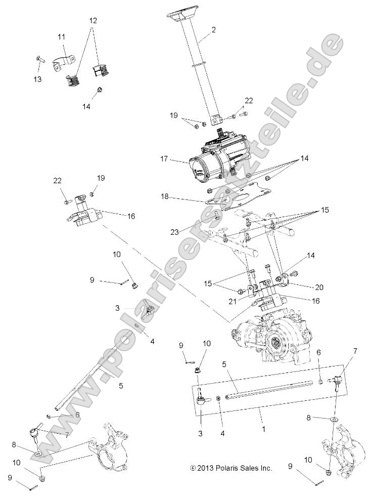 Steering, Steering Post Asm. (49ATVSTEERING14SP550) Steering, Steering Post Asm. (49ATVSTEERING14SP550)