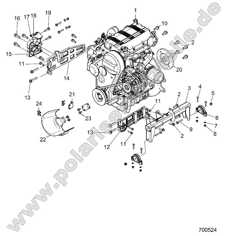 Engine, Mounting