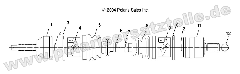 FRONT DRIVE SHAFT 4x4 FRONT DRIVE SHAFT 4x4