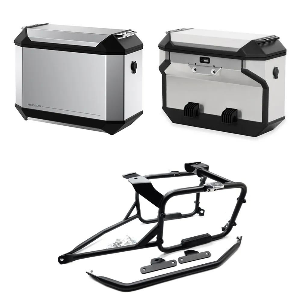 Furchtlos RANGER OFFSET Seitenkofferträger inkl. Seitenkoffer Set - Honda CRF 1100 Africa Twin 2020-24