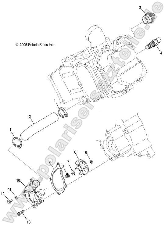 ENGINE, WATER PUMP ENGINE, WATER PUMP