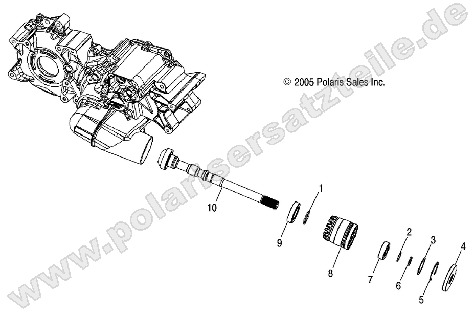 TRANSMISSION, OUTPUT SHAFT, FRONT