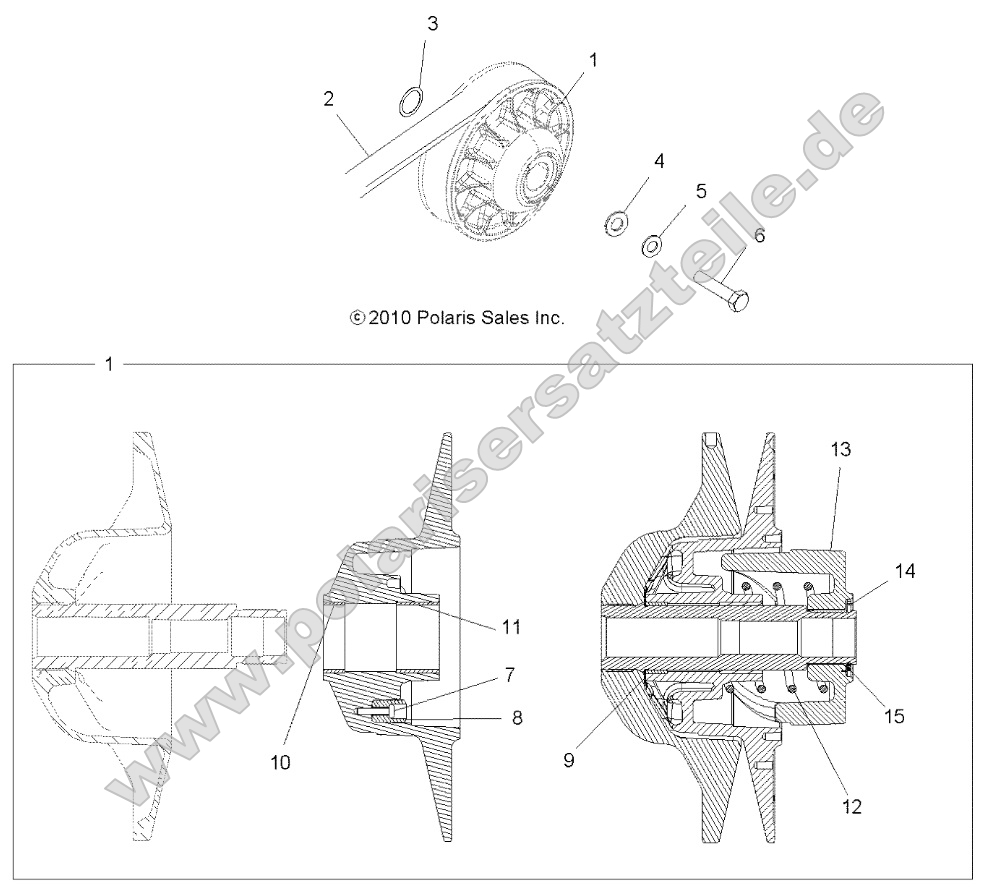 Drive Train, Secondary Clutch Drive Train, Secondary Clutch