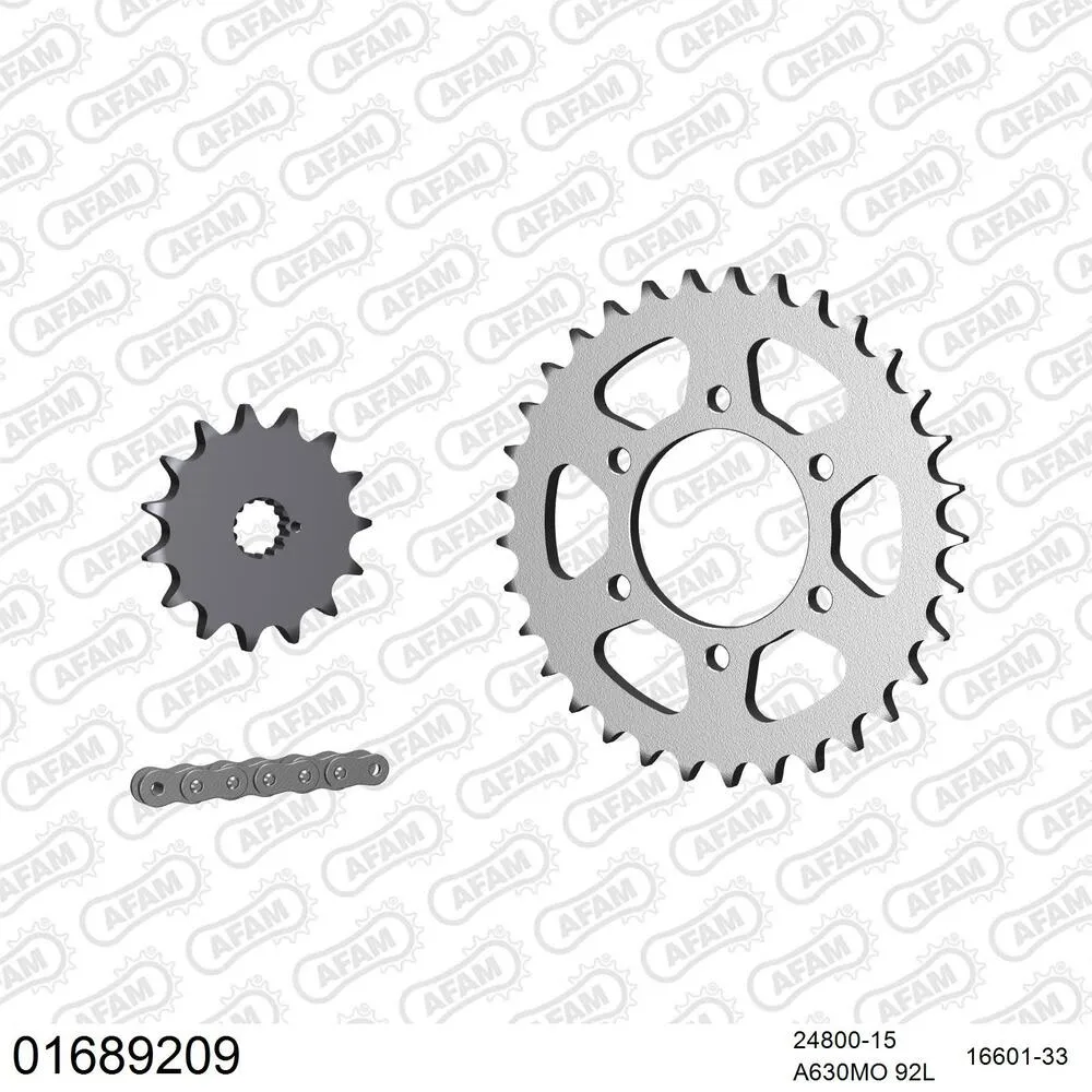 AFAM Kettensatz Stahl 630 MO 15x33 - Kawasaki Z 1000 1977-80 - 01689209