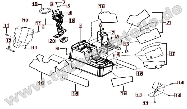 Hitzeschutz für Benzintank Hitzeschutz für Benzintank