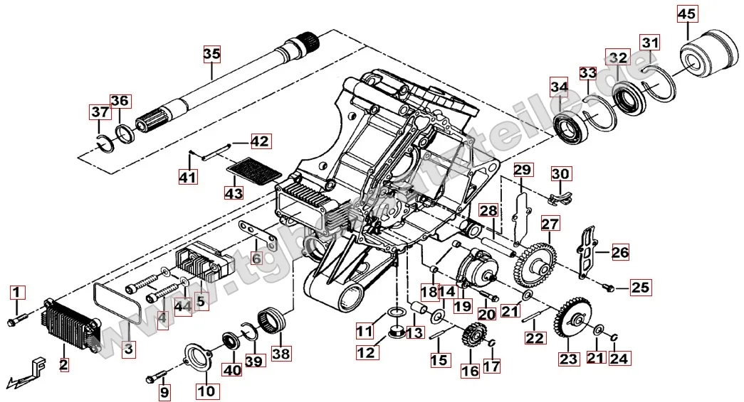 Motorgehäuse links Motorgehäuse links