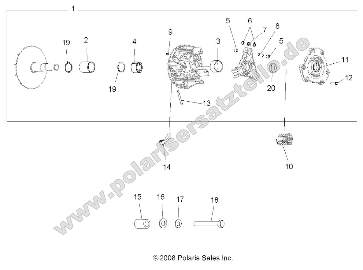 Drive Train, Primary Clutch Drive Train, Primary Clutch