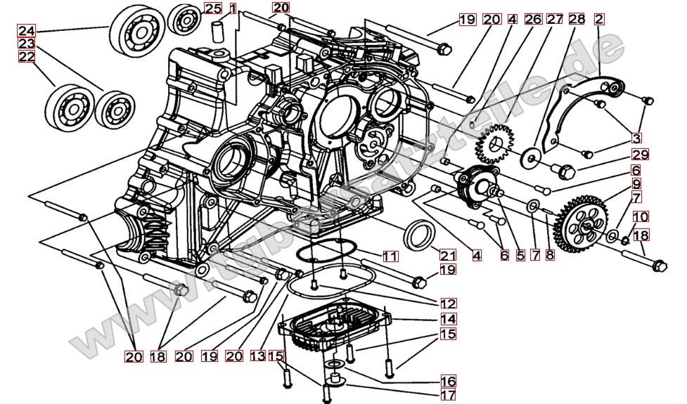 Motorgehäuse rechts