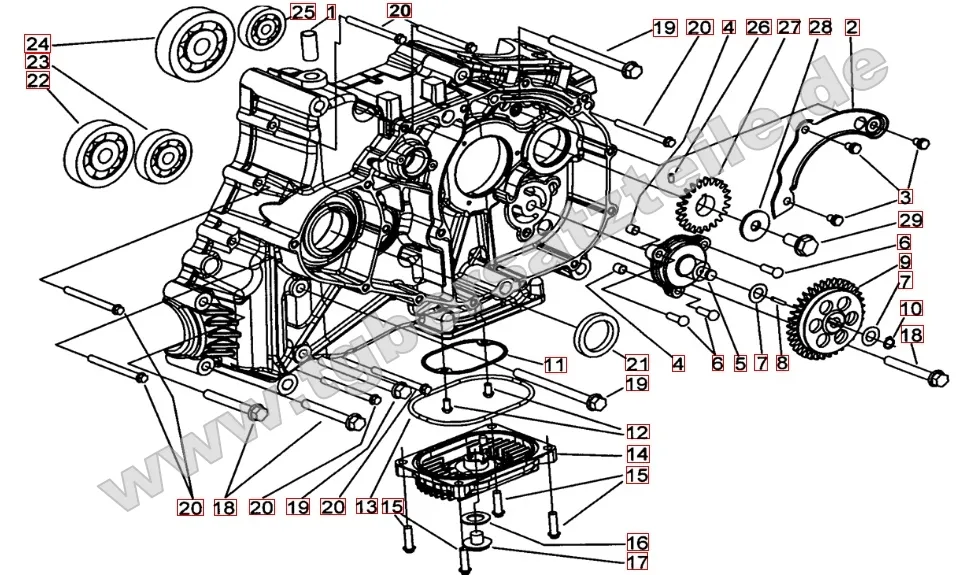 Motorgehäuse rechts