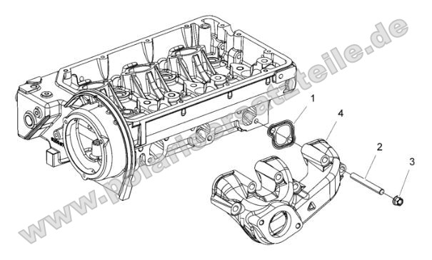 Engine, Exhaust Manifold w/ Front Outlet