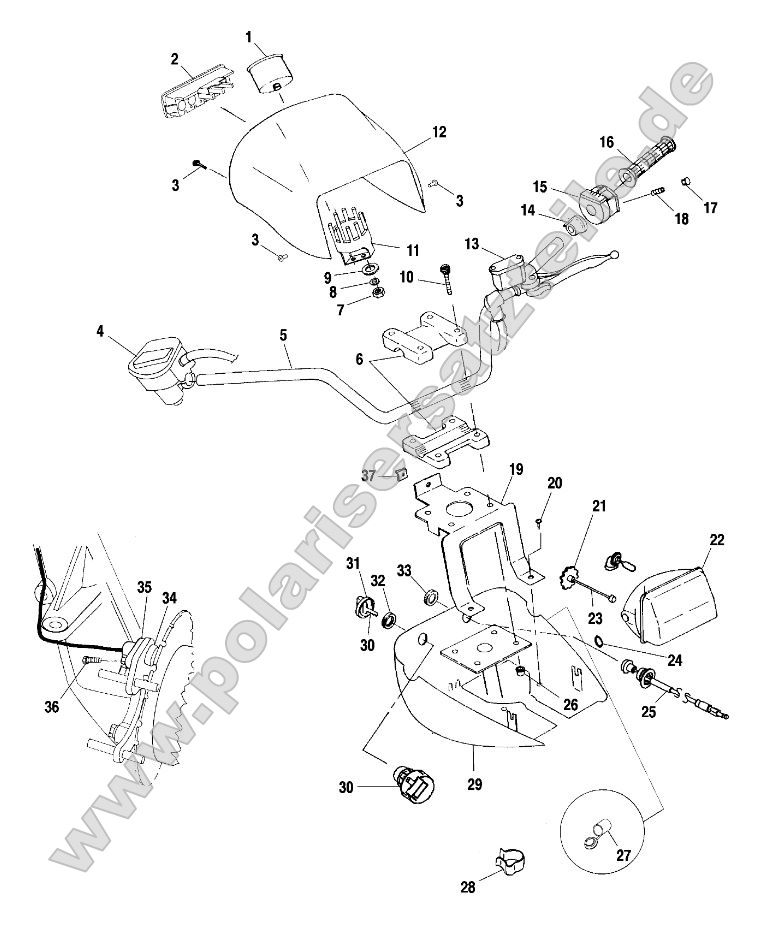 Handlebar and Headlight Pod