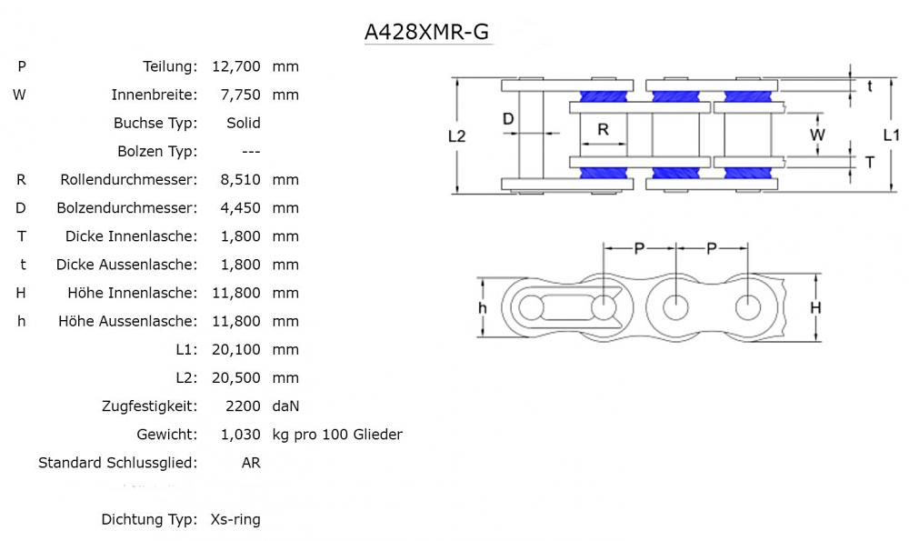 AFAM_Kettenschloss_mit_Clip_AR_A428XMR_G_gold_daten AFAM Kettenschloß AR mit Clip A428XMR-G gold
