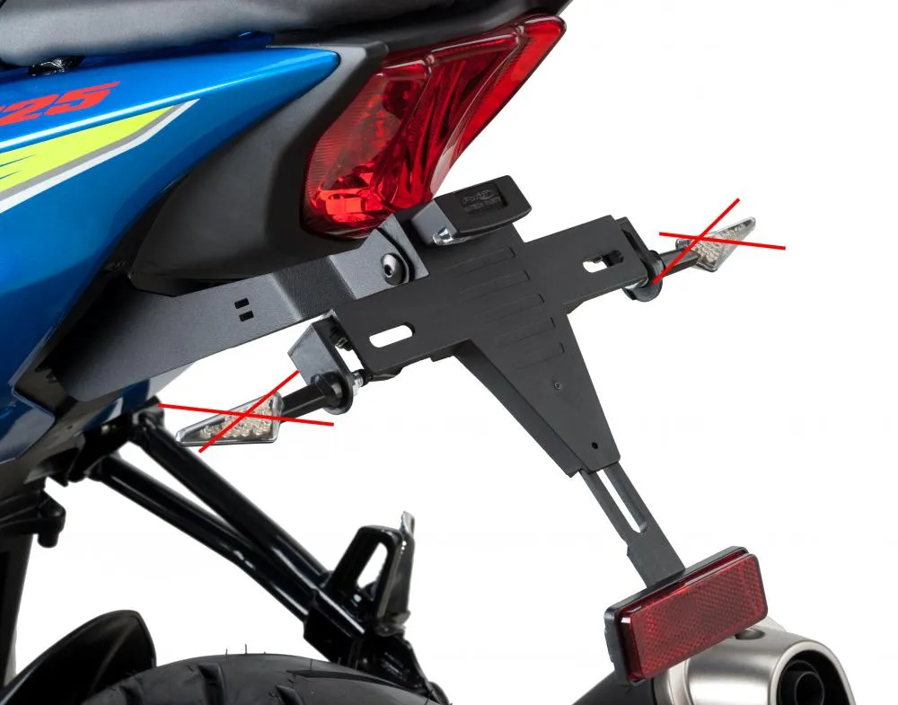 Puig_Kennzeichenhalter__9958N_Suzuki_GSX_R_GSX_S125 Puig Kennzeichenhalter Set Suzuki GSX-S 125 / GSX-R 125 2017-