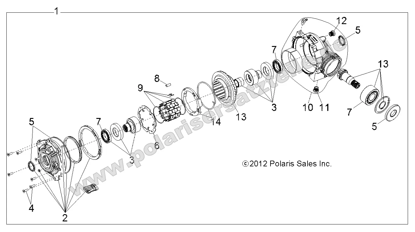 Drive Train, Front Gearcase Internals Drive Train, Front Gearcase Internals