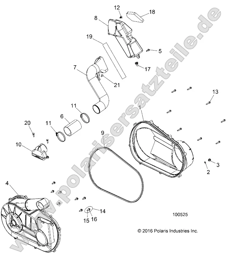 Drive Train, Clutch Cover and Ducting Drive Train, Clutch Cover and Ducting