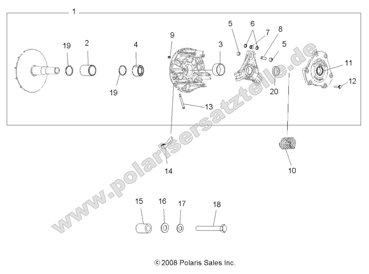 Drive Train, Primary Clutch Drive Train, Primary Clutch