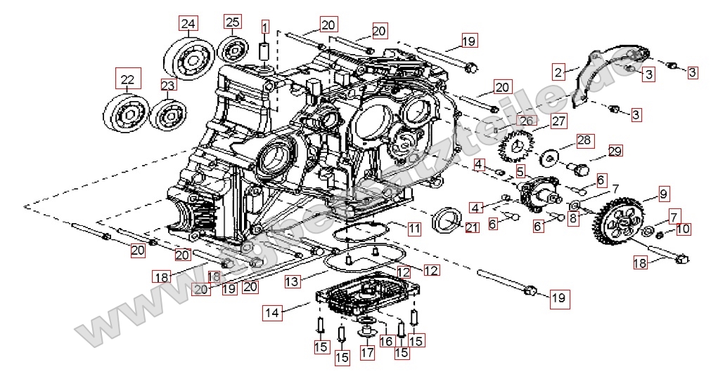 Motorgehäuse rechts
