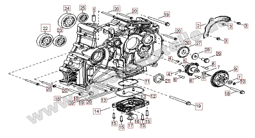 Motorgehäuse rechts
