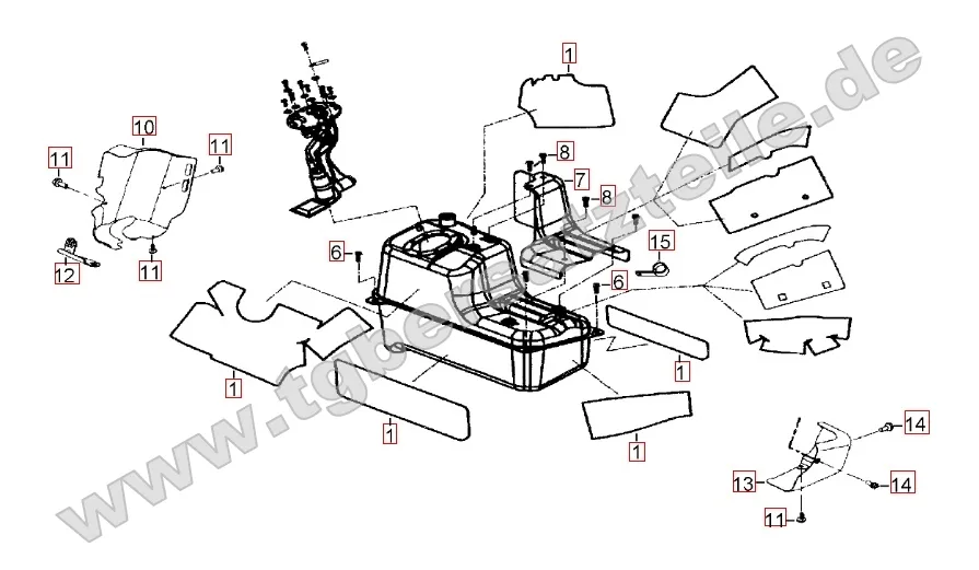Hitzeschutz für Benzintank Hitzeschutz für Benzintank