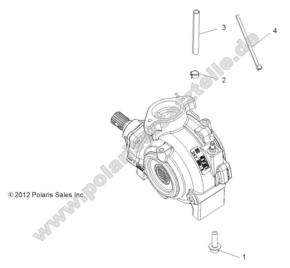Drive Train, Gearcase Mounting, Front Drive Train, Gearcase Mounting, Front