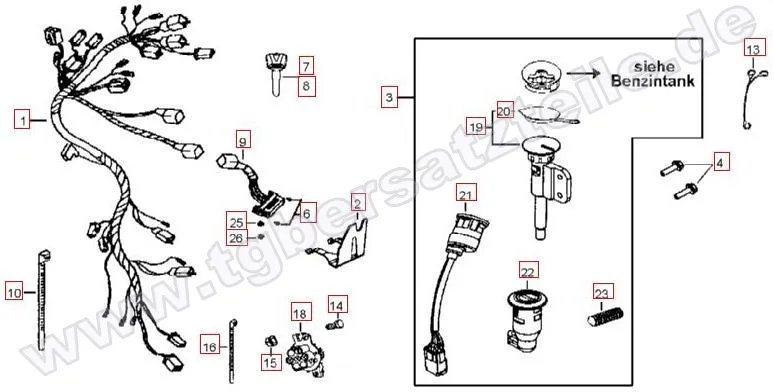 Kabelbaum-Schlosssatz bis FIN ...002322
