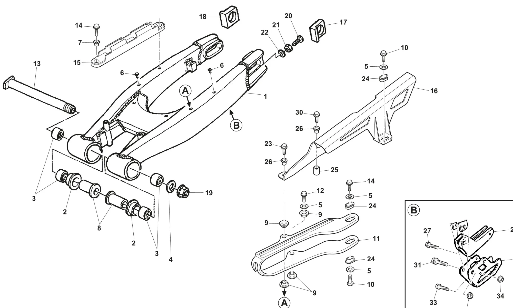 Hinterradschwinge RS 300 / 500