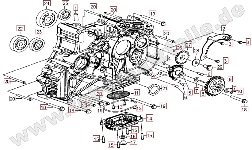 Motorgehäuse rechts