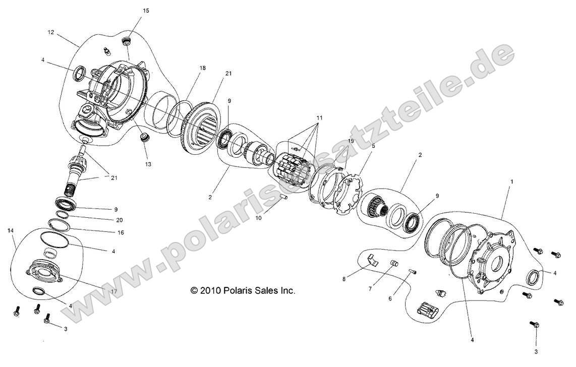 Drive Train, Front Gearcase Internals