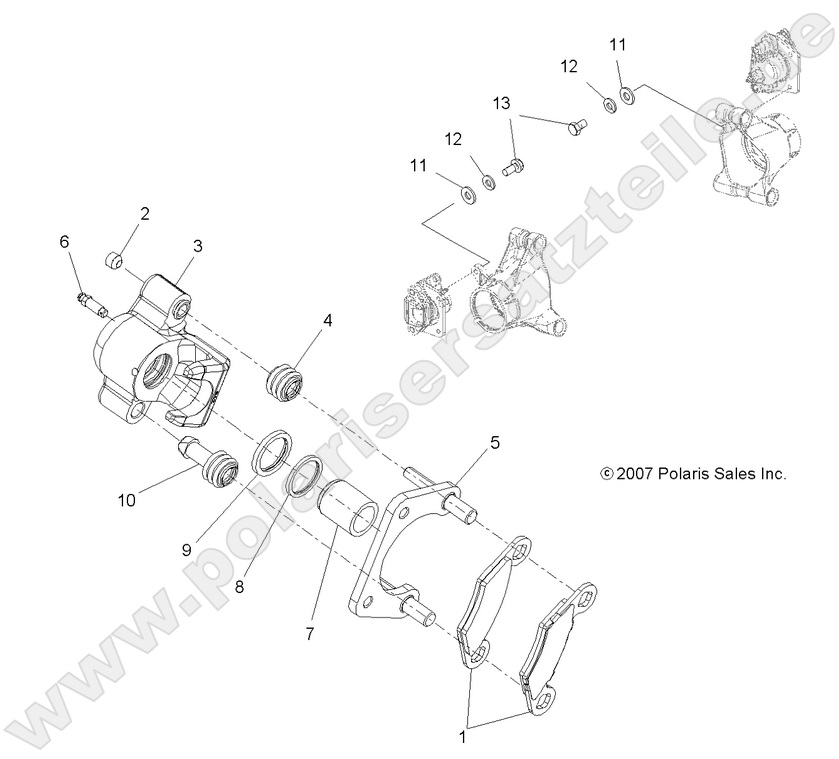 BRAKES, REAR CALIPER BRAKES, REAR CALIPER