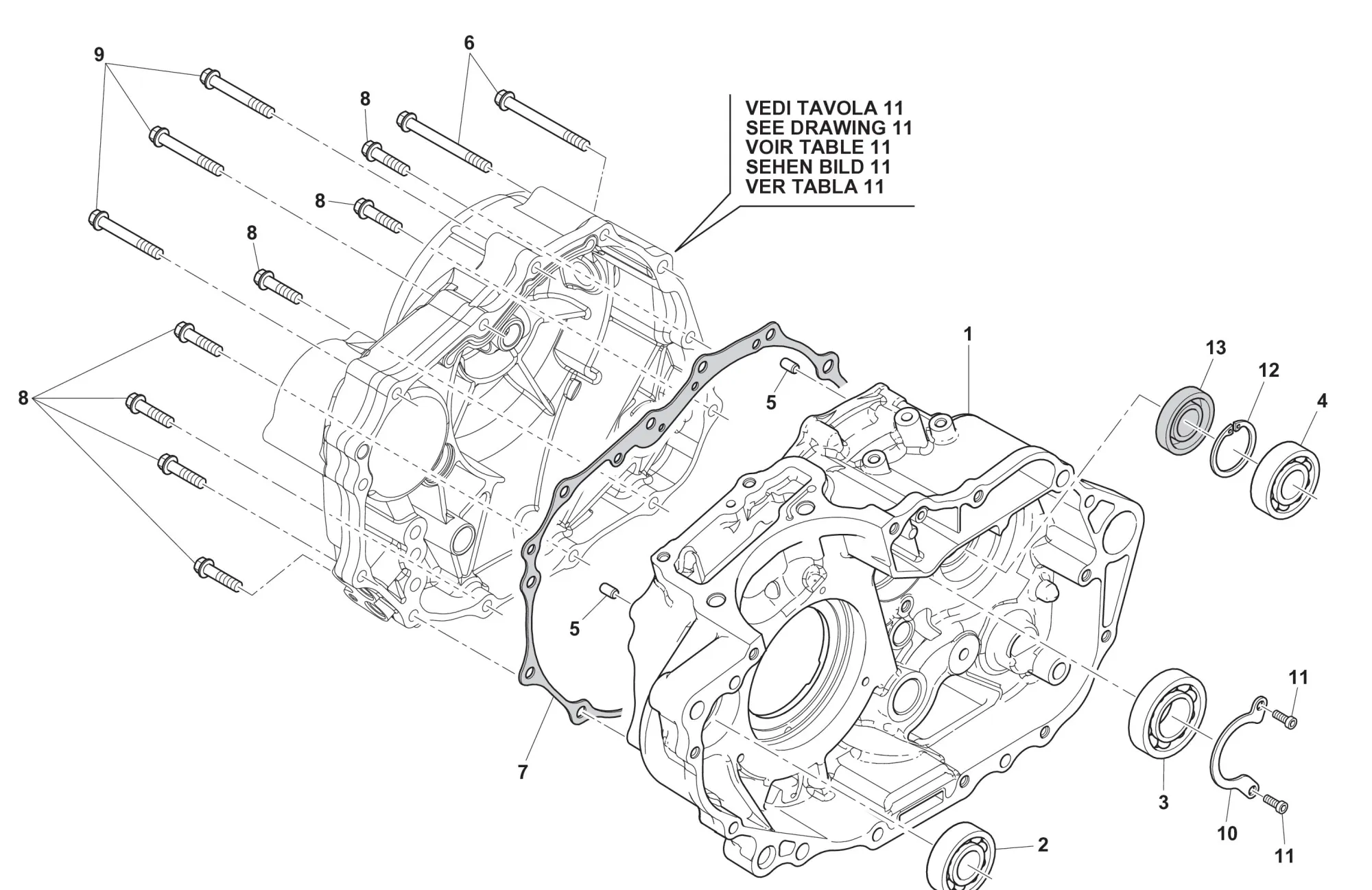 Motorgehäuse rechts Motorgehäuse rechts