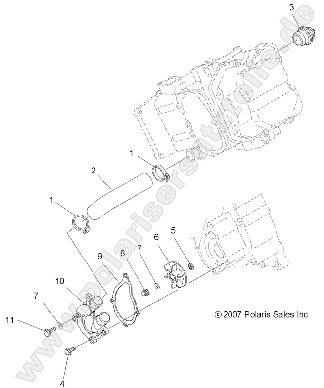 ENGINE, WATERPUMP ENGINE, WATERPUMP
