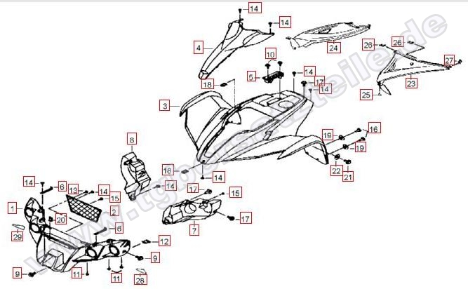Frontverkleidung-Tankabdeckung